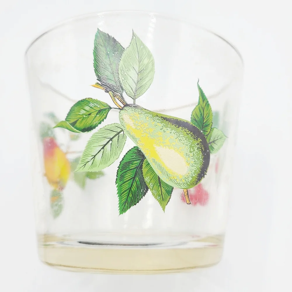 Vintage West Virginia Glass Co Fruit Cocktail Barware Ice Bucket